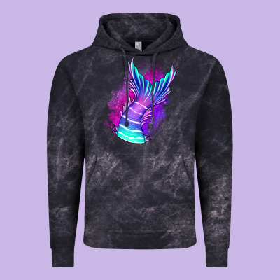 Mermaid Vintage Hoodie Designed By Jasminsmagicworld