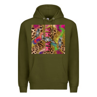 Army Green Colorful leopard lightning bolt tumbler mother's Premium Hoodie - HowdyJamesFarm