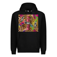 Black Colorful leopard lightning bolt tumbler mother's Premium Hoodie - HowdyJamesFarm