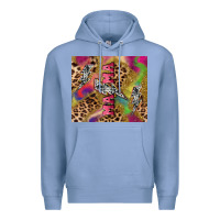 Colony Blue Colorful leopard lightning bolt tumbler mother's Premium Hoodie - HowdyJamesFarm