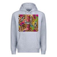 Heather Grey Colorful leopard lightning bolt tumbler mother's Premium Hoodie - HowdyJamesFarm