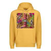 Mustard Colorful leopard lightning bolt tumbler mother's Premium Hoodie - HowdyJamesFarm