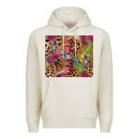 Oatmeal Heather Colorful leopard lightning bolt tumbler mother's Premium Hoodie - HowdyJamesFarm
