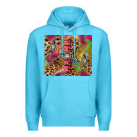 Ocean Blue Colorful leopard lightning bolt tumbler mother's Premium Hoodie - HowdyJamesFarm