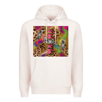 Pale Pink Colorful leopard lightning bolt tumbler mother's Premium Hoodie - HowdyJamesFarm
