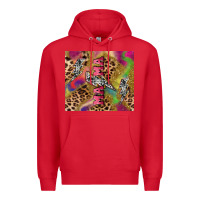 Red Colorful leopard lightning bolt tumbler mother's Premium Hoodie - HowdyJamesFarm