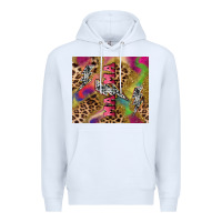 White Colorful leopard lightning bolt tumbler mother's Premium Hoodie - HowdyJamesFarm