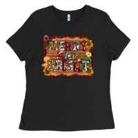 Black merry and bright Ladies Tee - AdoDesignShop