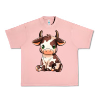 Salmon Baby Brown Cow Urban Heavy Tee - MaliasSmallBusiness