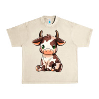 Sandshell Baby Brown Cow Urban Heavy Tee - MaliasSmallBusiness