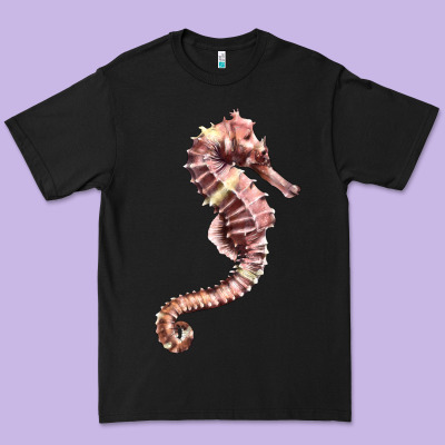 Pink Seahorse Premium Tee Designed By Lillyallendesigns