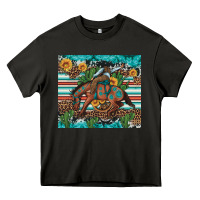 Asphalt bucking bronco cowboy rodeo cactus and sunflowers Heavy Core Tee - Artiststas