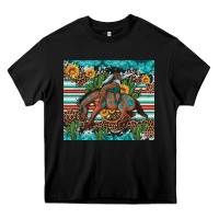 Black bucking bronco cowboy rodeo cactus and sunflowers Heavy Core Tee - Artiststas