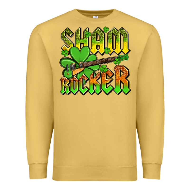 St. Patrick’s Day Sham Rocker With Guitar Premium Sweatshirt by OliviaCreatesArt | Teevron