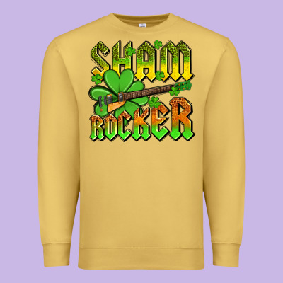 St. Patrick’s Day Sham Rocker With Guitar Premium Sweatshirt Designed By Oliviacreatesart