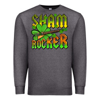 Charcoal Heather St. Patrick’s Day sham rocker with guitar Premium Sweatshirt - OliviaCreatesArt