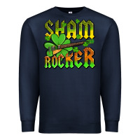 Navy St. Patrick’s Day sham rocker with guitar Premium Sweatshirt - OliviaCreatesArt