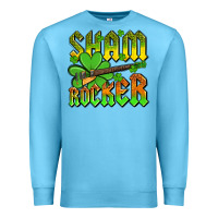 Ocean Blue St. Patrick’s Day sham rocker with guitar Premium Sweatshirt - OliviaCreatesArt