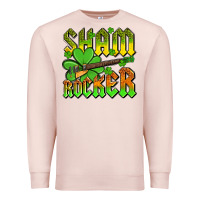 Pale Pink St. Patrick’s Day sham rocker with guitar Premium Sweatshirt - OliviaCreatesArt