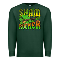 Sports Green St. Patrick’s Day sham rocker with guitar Premium Sweatshirt - OliviaCreatesArt