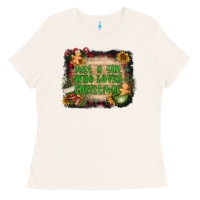 Bone just a girl who loves christmas Ladies Tee - AdoDesignShop