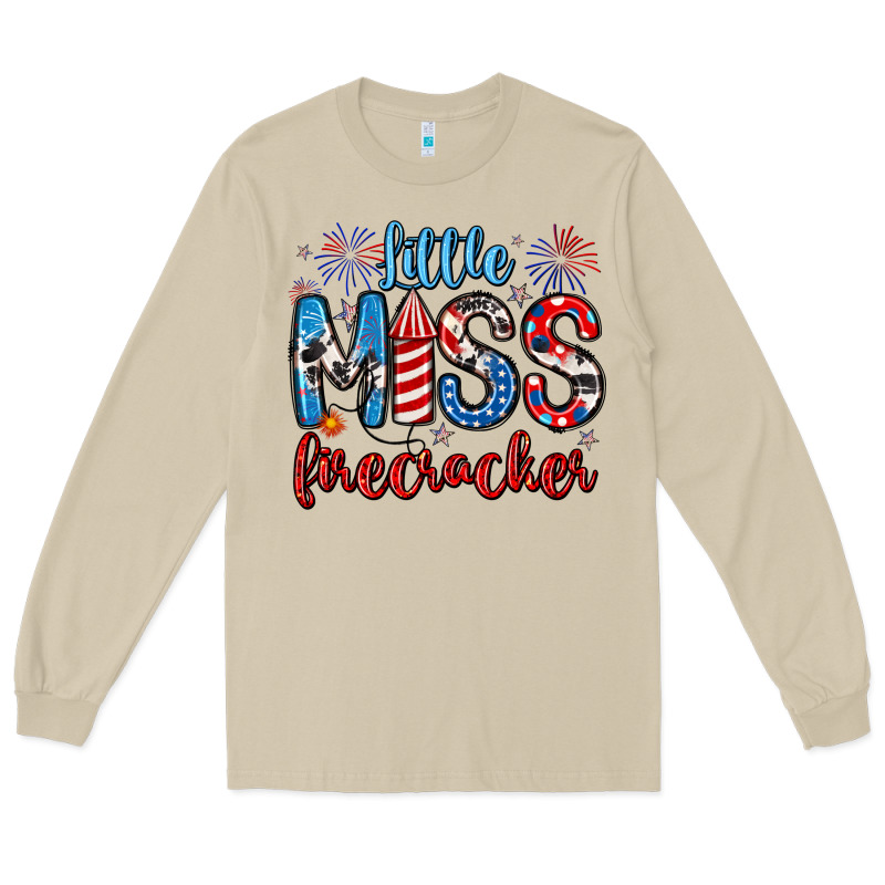 Little Miss Firecracker 4th Of July Long Sleeve Tee by Artiststas | Teevron