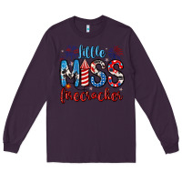 Plum little miss firecracker 4th of july Long Sleeve Tee - Artiststas
