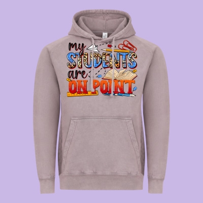 My Students Are On Point Vintage Hoodie Designed By Nancycooperartshop