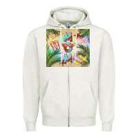 Oatmeal Heather summer mom Zipper Hoodie - TumblerDesignByShophia