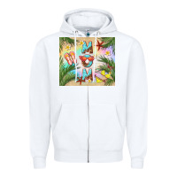 White summer mom Zipper Hoodie - TumblerDesignByShophia