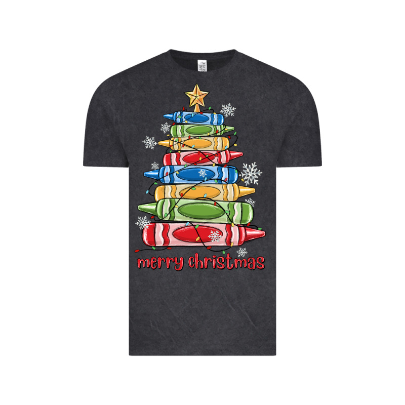 Crayons Tree Christmas Vintage Tee by MaliasSmallBusiness | Teevron