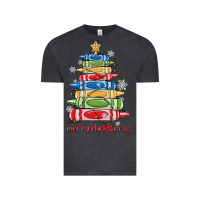 Vintage Black crayons tree christmas Vintage Tee - MaliasSmallBusiness