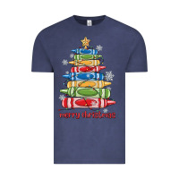 Vintage Denim crayons tree christmas Vintage Tee - MaliasSmallBusiness
