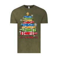 Vintage Olive crayons tree christmas Vintage Tee - MaliasSmallBusiness