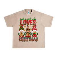 French Oak Just a girl who loves Christmas Urban Heavy Tee - NancyCooperArtShop