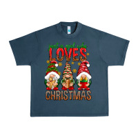 Midnight Navy Just a girl who loves Christmas Urban Heavy Tee - NancyCooperArtShop