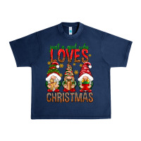 Navy Just a girl who loves Christmas Urban Heavy Tee - NancyCooperArtShop