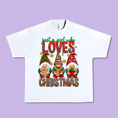 Just A Girl Who Loves Christmas Urban Heavy Tee Designed By Nancycooperartshop