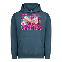 Pigment Midnight Navy Just One More Chapter Urban Hoodie - CowhideDigitalArt