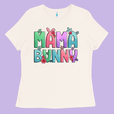 Easter Floral Mama Bunny Ladies Tee Designed By Artiststas