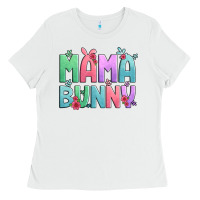 White easter floral mama bunny Ladies Tee - Artiststas