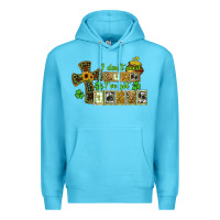 Ocean Blue i dont need luck ive got jesus Premium Hoodie - CowGirlArtShop