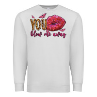 Dove Grey you blow me away olivia Premium Sweatshirt - OliviaCreatesArt