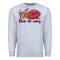 Heather Grey you blow me away olivia Premium Sweatshirt - OliviaCreatesArt