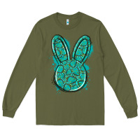 Army Green gemstone rabbit Long Sleeve Tee - Artiststas