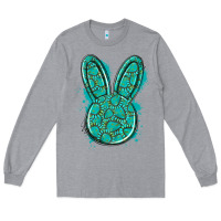 Heather Grey gemstone rabbit Long Sleeve Tee - Artiststas