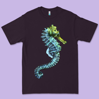 Blue Seahorse Premium Tee Designed By Lillyallendesigns