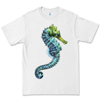 White Blue Seahorse Premium Tee - LillyAllenDesigns