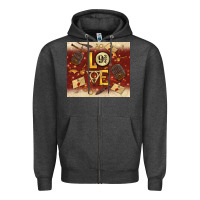 Charcoal Heather wizard love Zipper Hoodie - TumblerDesignByShophia