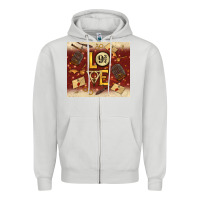 Dove Grey wizard love Zipper Hoodie - TumblerDesignByShophia
